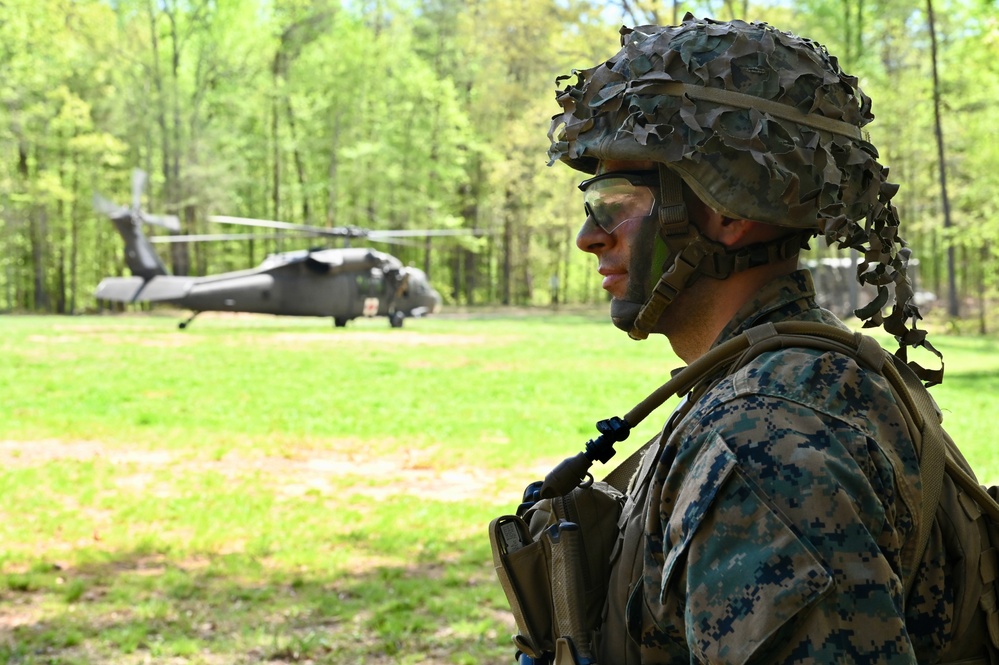 D.C. Army Aviation trains with Marine Corps Alpha Co. 1-25, The Basic School (TBS)