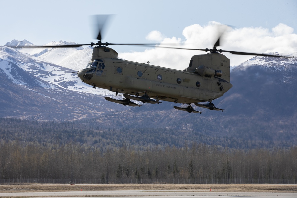 Alaska Military Youth Academy cadets fly with the Alaska Army National Guard