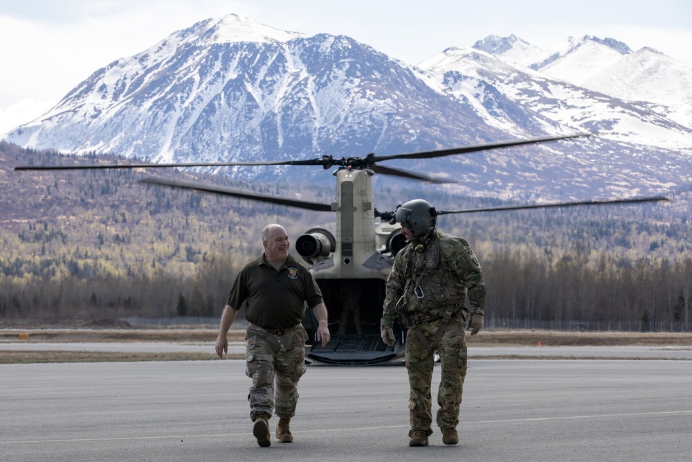 Alaska Military Youth Academy cadets fly with the Alaska Army National Guard