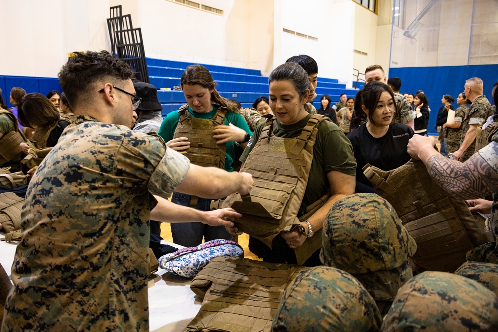 MARFORK and ROK Marine Corps Spouses participate in Jane and John Wayne day