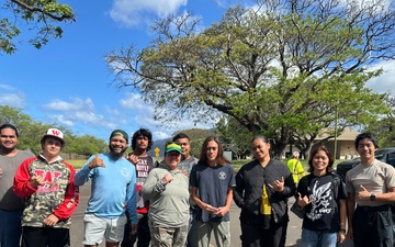 Leeward Community High School Volunteers at Nioi'ula Heiau