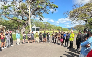 Leeward Community High School Volunteers at Nioi'ula Heiau