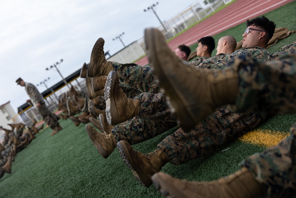 12th LCT Marines Participate in a Battalion PT