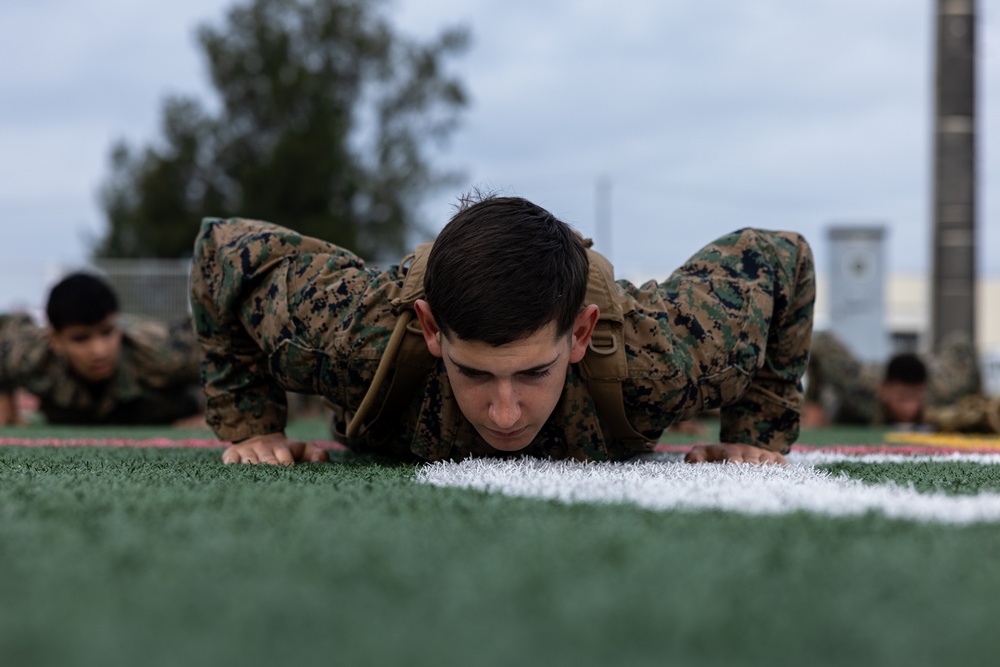 12th LCT Marines Participate in a Battalion PT