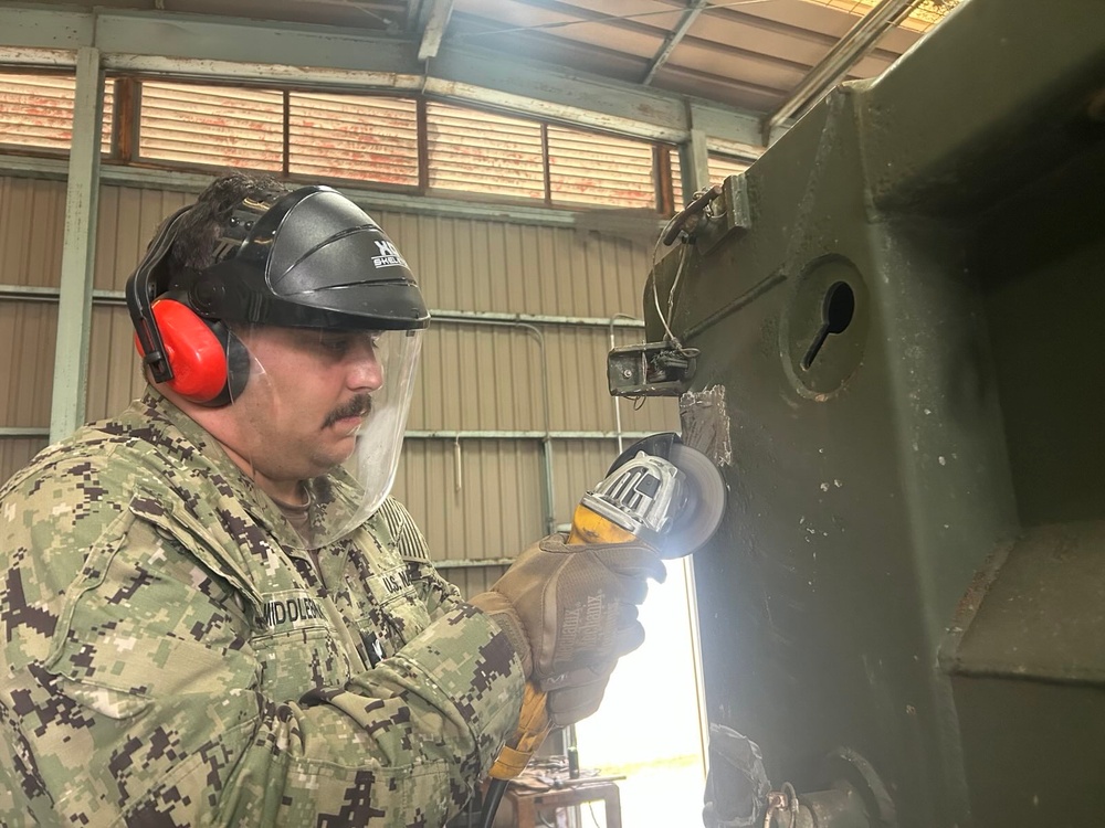 NMCB-3 Performs CESE Maintenance and Welding at MCAS Iwakuni