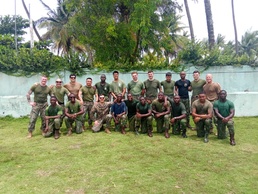 Reserve Marines Lead Martial Arts, Weapons Training with São Toméan Military