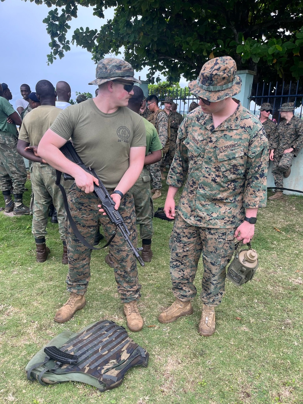 Reserve Marines Lead Martial Arts, Weapons Training with São Toméan Military