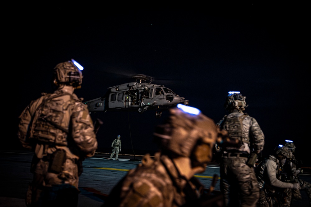 Nimitz Conducts Fast-Rope Operations