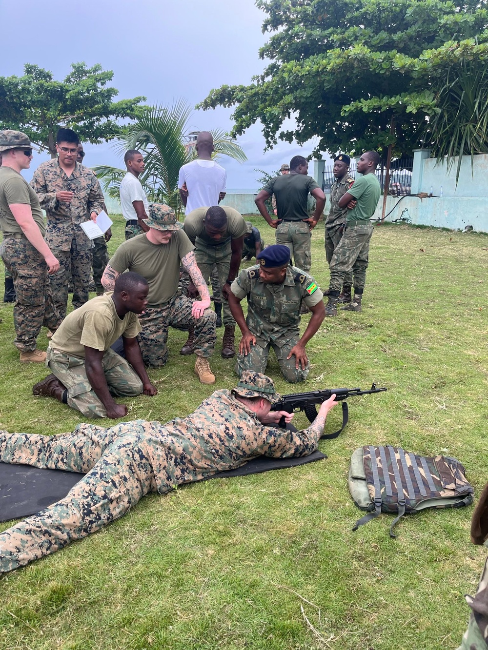 Reserve Marines Lead Martial Arts, Weapons Training with São Toméan Military