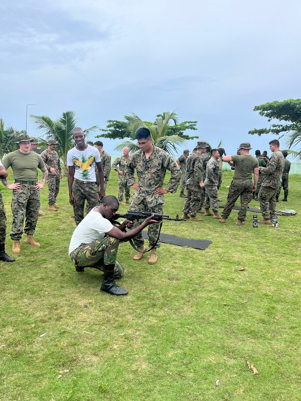 Reserve Marines Lead Martial Arts, Weapons Training with São Toméan Military