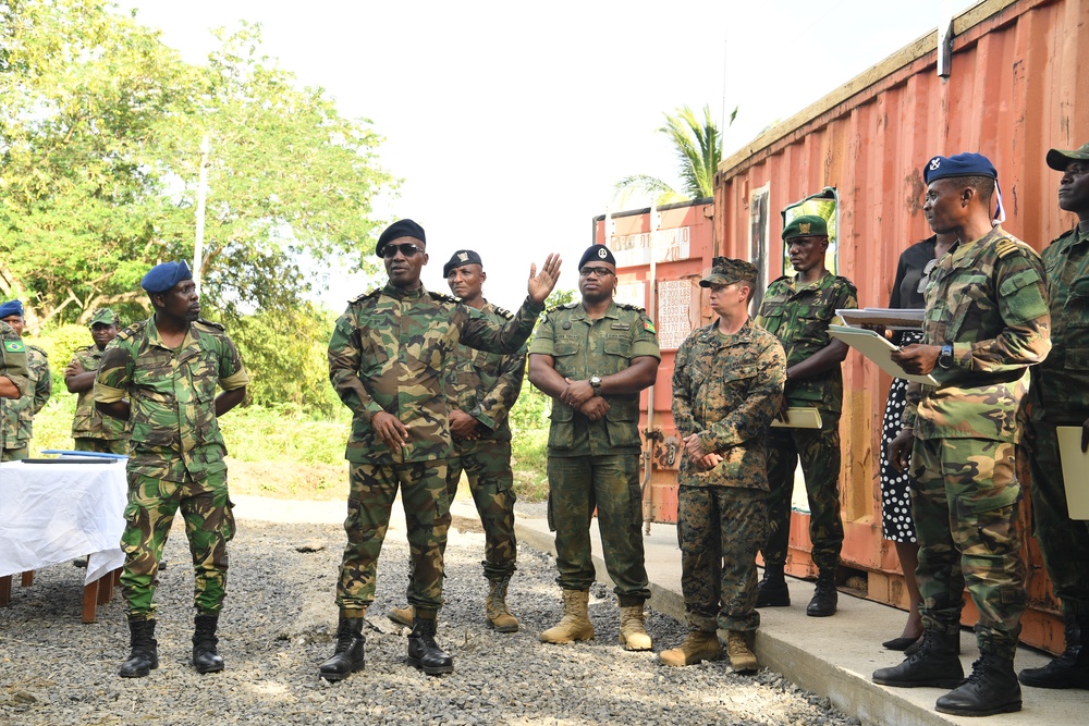 Obangame Express 25 Milestone: São Tomé Marines Lead VBSS Demo at Training Site Ceremony