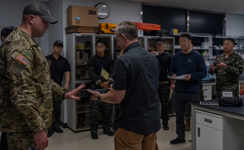U.S. SOF, ROK Coast Guard conduct bilateral forensics, CBRN identification training at Jeju
