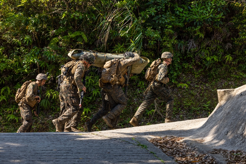 U.S. Marines Execute Casualty Evacuation Training during Jungle Leaders Course