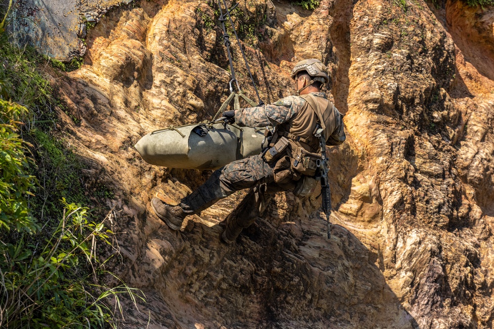 U.S. Marines Execute Casualty Evacuation Training during Jungle Leaders Course