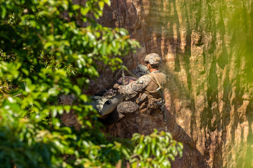 U.S. Marines Execute Casualty Evacuation Training during Jungle Leaders Course