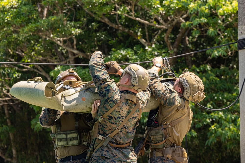 U.S. Marines Execute Casualty Evacuation Training during Jungle Leaders Course