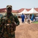 Soldier from the Ghana Armed Forces takes part in African Lion 25 in Ghana