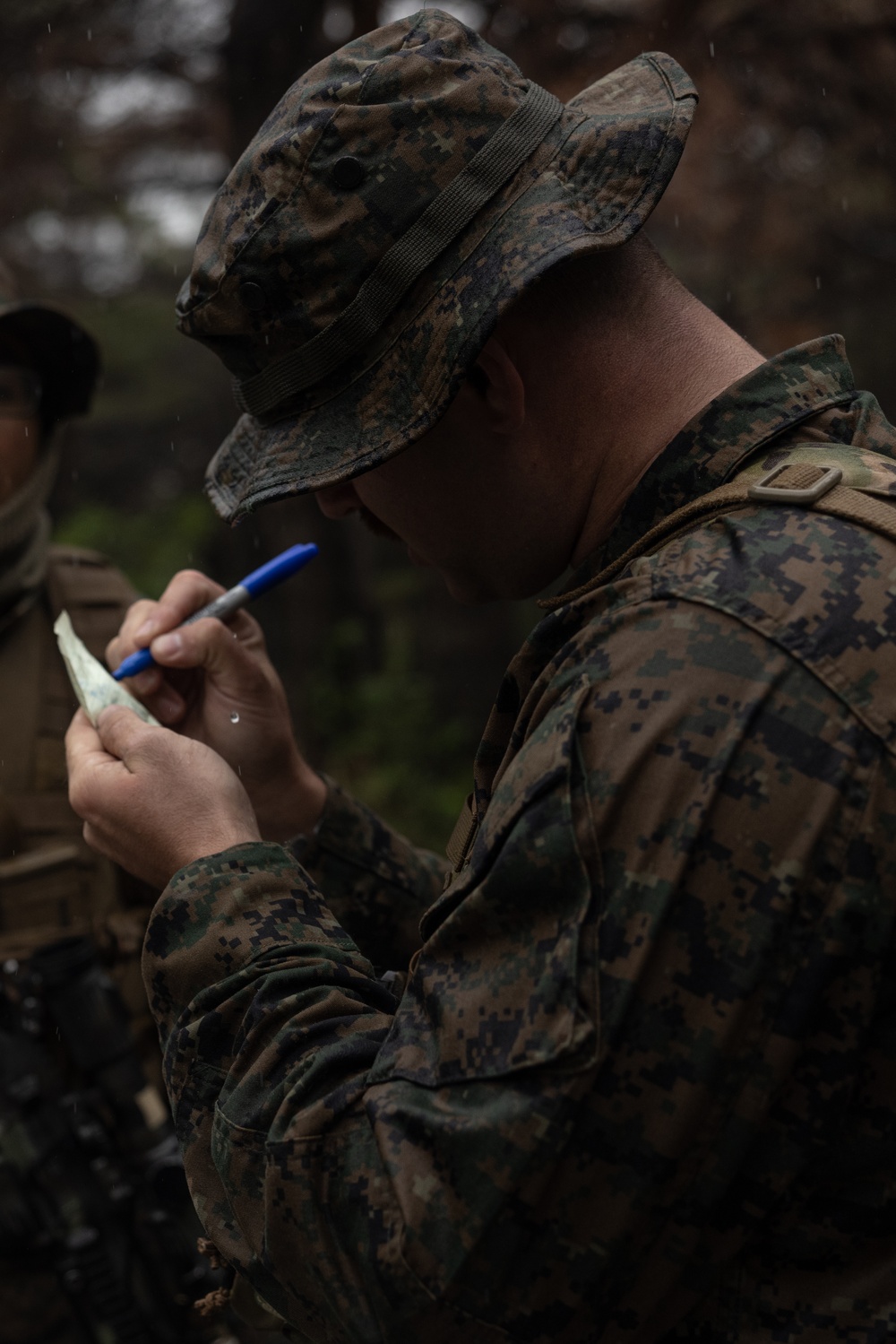 Activated Reserve Marines Conduct Land Navigation during Korea Viper 25.4
