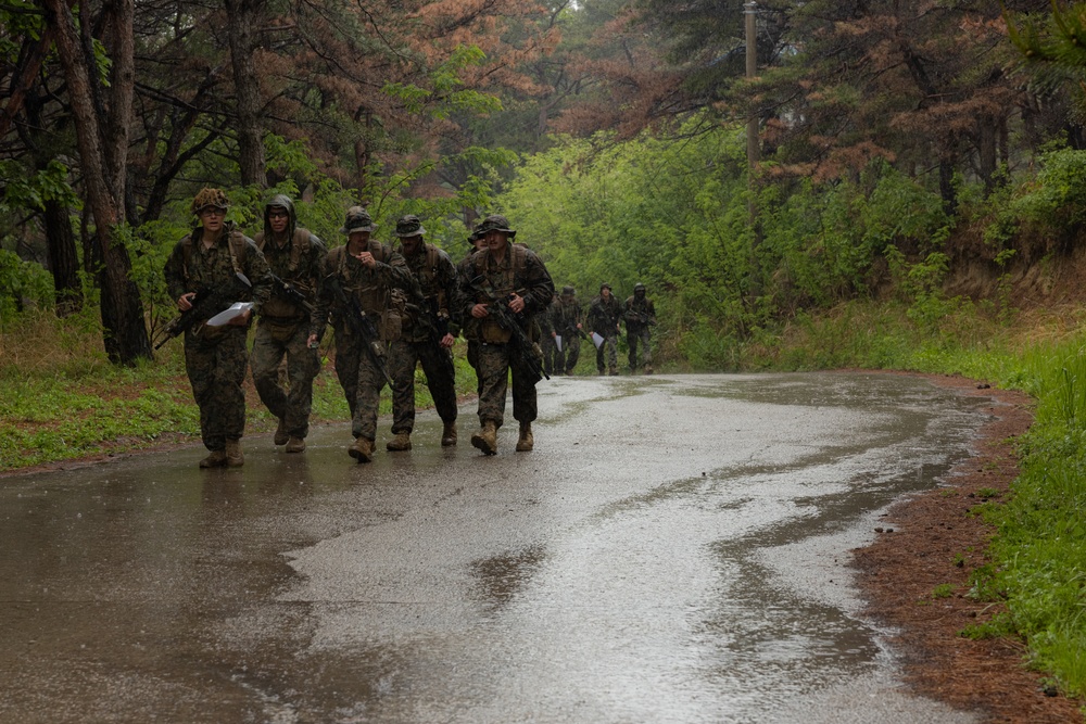 Activated Reserve Marines Conduct Land Navigation during Korea Viper 25.4