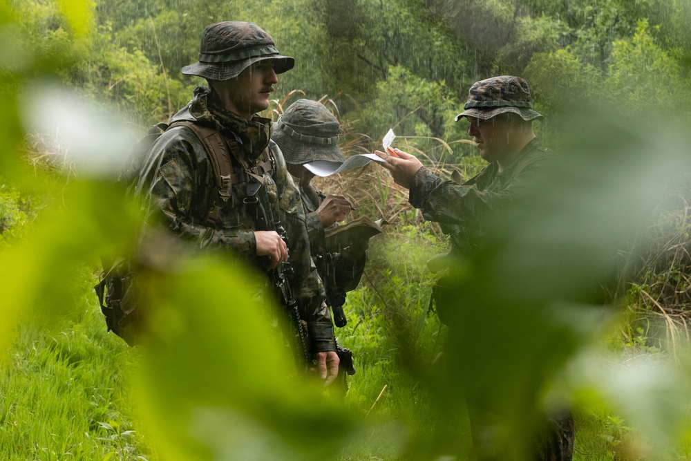 Activated Reserve Marines Conduct Land Navigation during Korea Viper 25.4