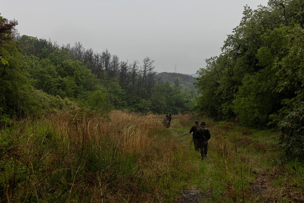 Activated Reserve Marines Conduct Land Navigation during Korea Viper 25.4