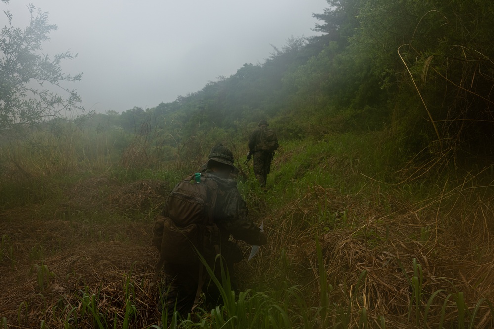 Activated Reserve Marines Conduct Land Navigation during Korea Viper 25.4