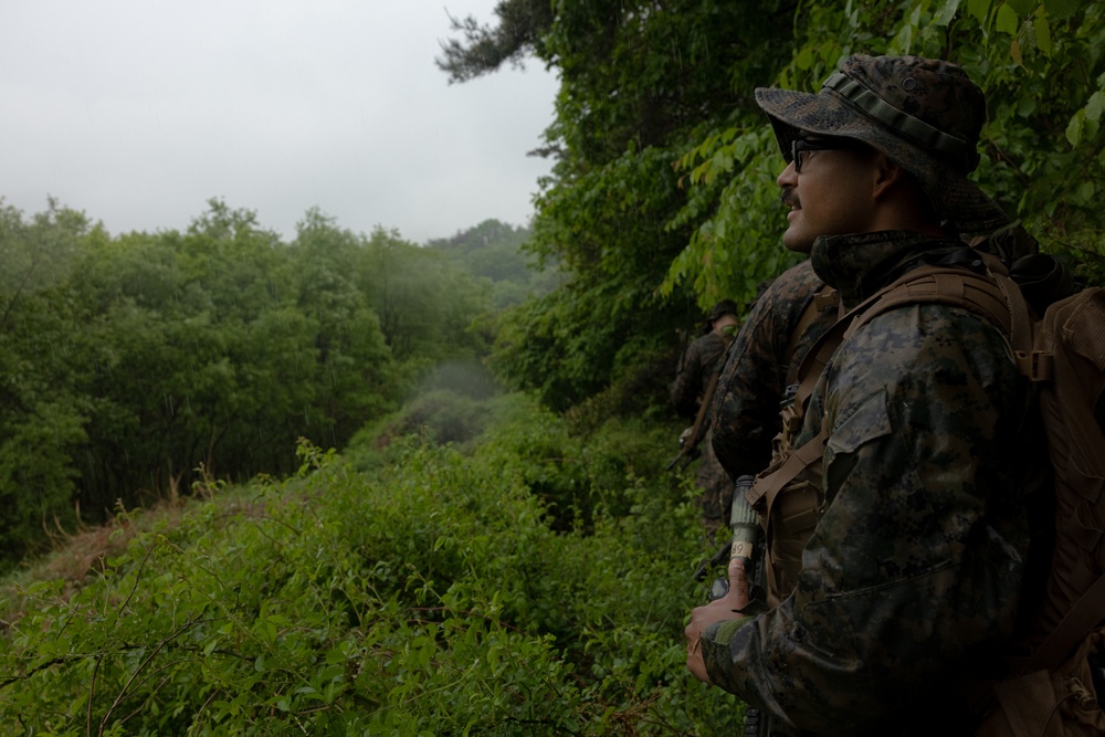 Activated Reserve Marines Conduct Land Navigation during Korea Viper 25.4