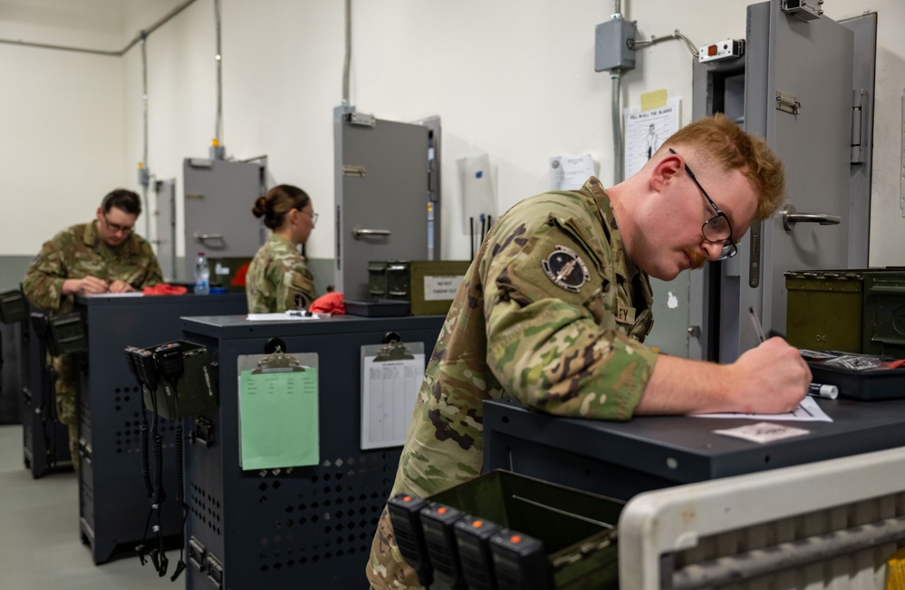 Armory to Action: 379th ESFS Gear Up for Duty