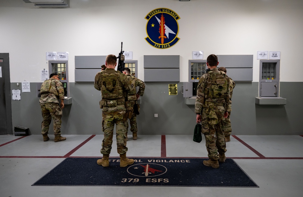 Armory to Action: 379th ESFS Gear Up for Duty