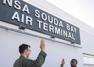 LS1 Steve Akpaka Reenlists at NSA Souda Bay