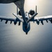 Stratotanker Refuels Thunderbolt in the Night Sky