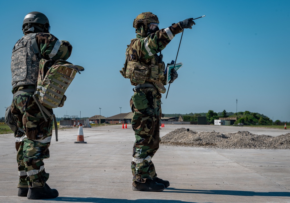 Skyway Chariot: Airmen respond to simulated attack at RAF Feltwell