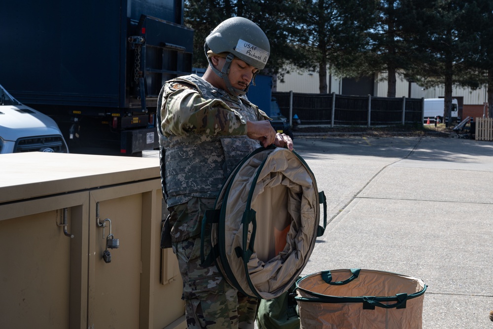 Skyway Chariot: 100th OSS Airmen practice aircrew decontamination