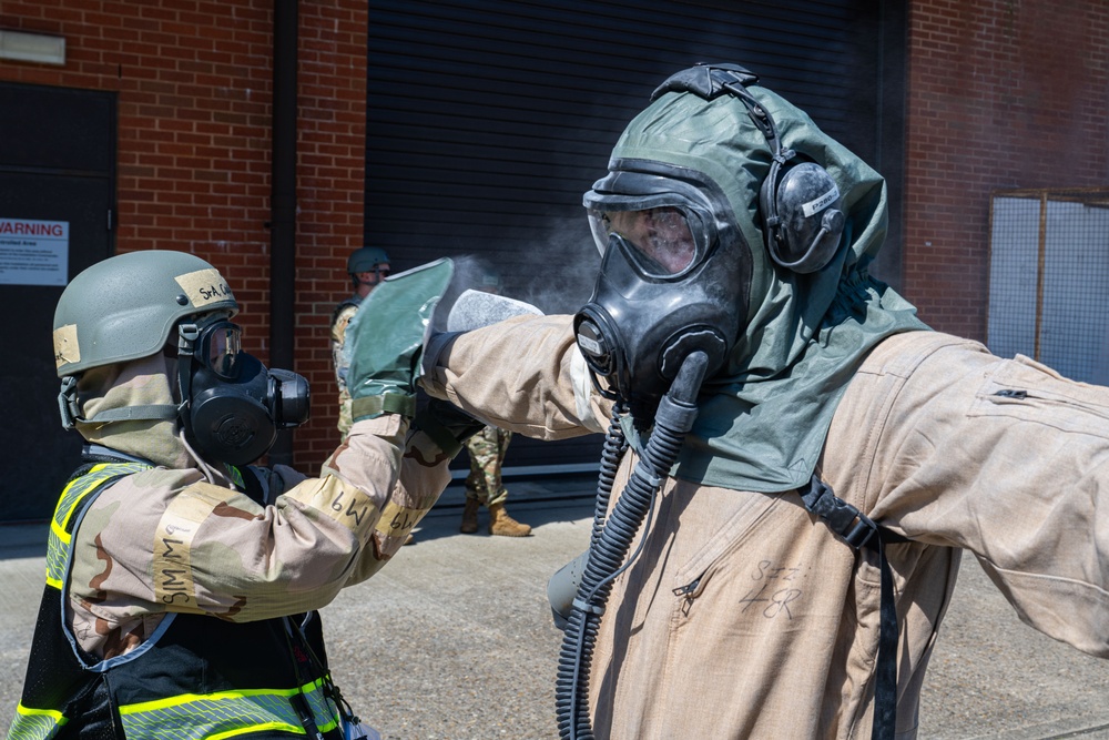 Skyway Chariot: 100th OSS Airmen practice aircrew decontamination