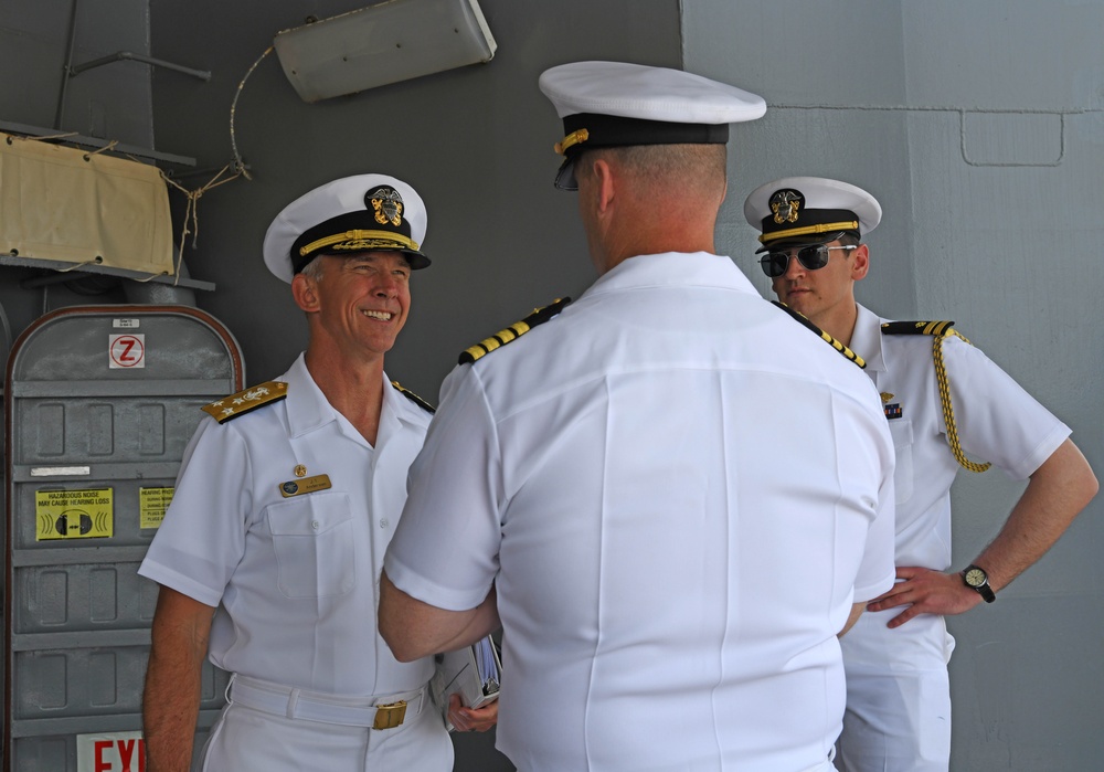 USS Mount Whitney Hosts Leadership Reception in Cape Verde