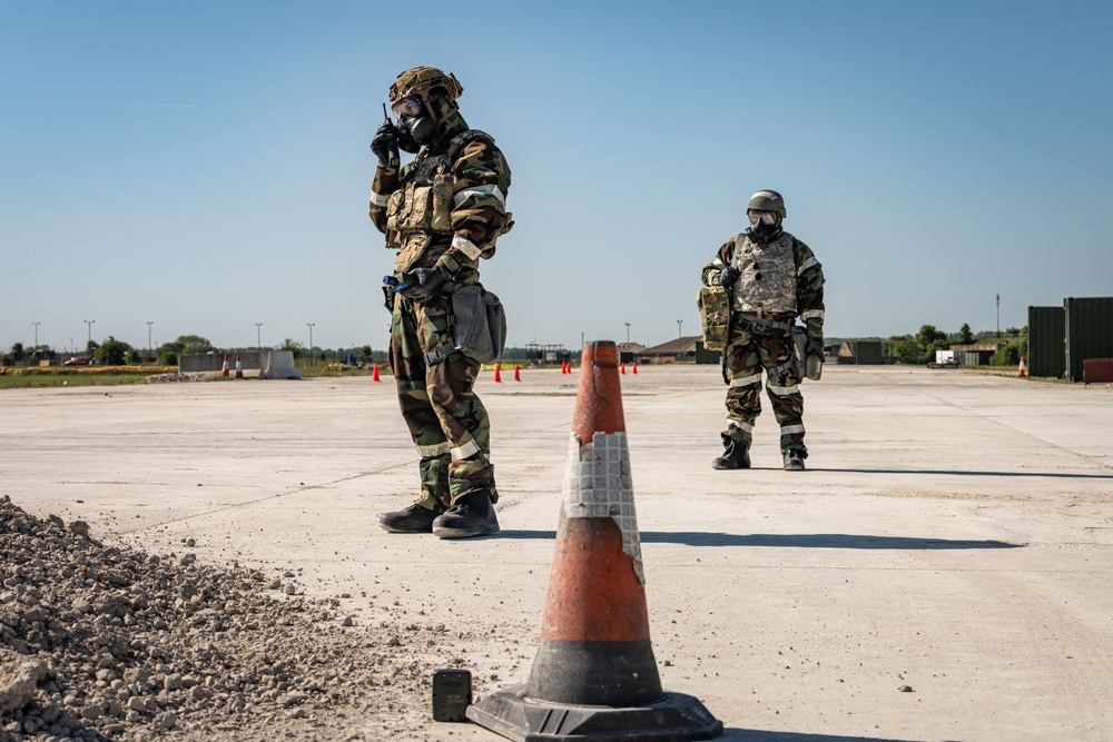 Skyway Chariot: Airmen respond to simulated attack at RAF Feltwell