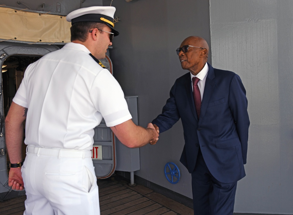 USS Mount Whitney Hosts Leadership Reception in Cape Verde