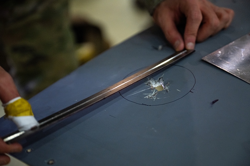 Skyway Chariot: 100th MXS simulates aircraft battle damage repair