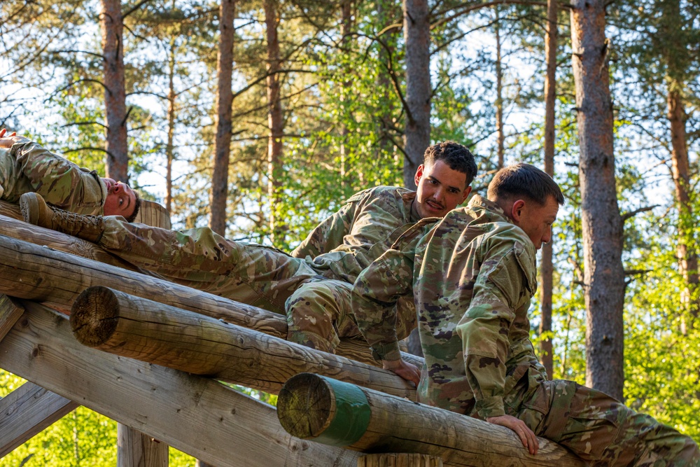 V Corps Best Squad Competition Day 2 Obstacle Course