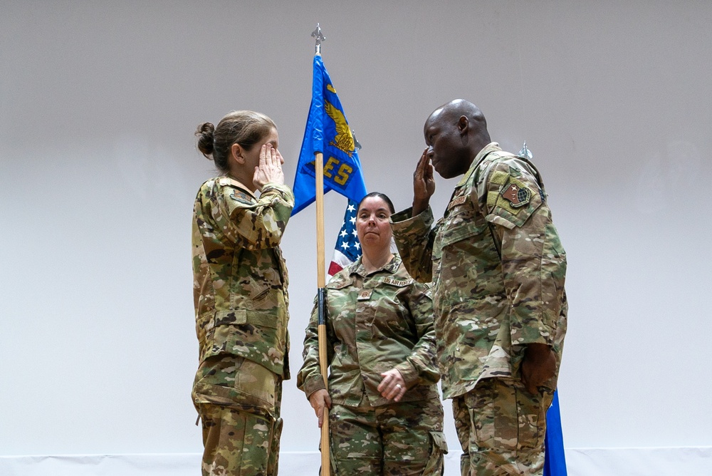 387th AES Change of Command
