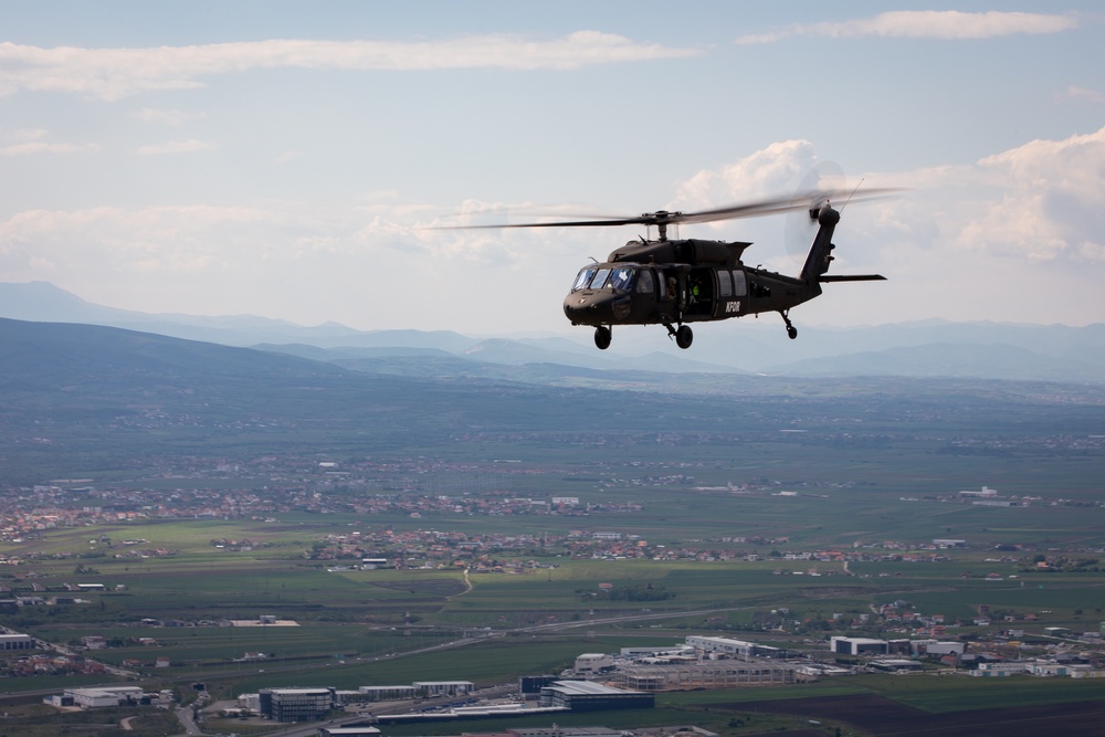 KFOR aviation conduct international partner multi-ship familiarization flight