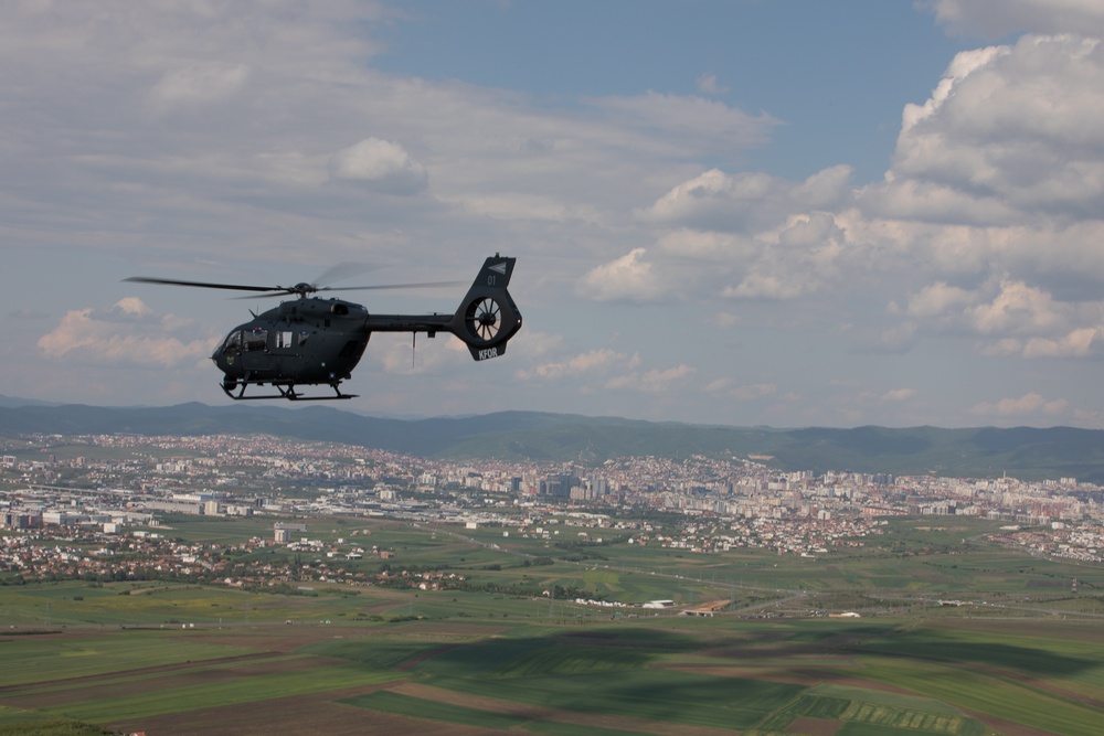 KFOR aviation conduct international partner multi-ship familiarization flight
