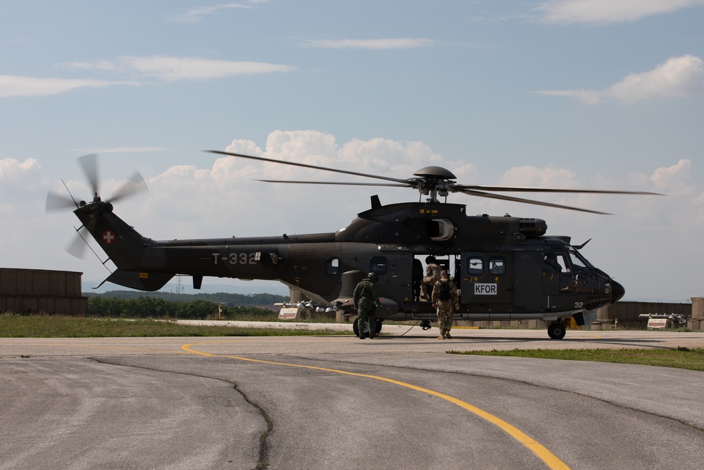 KFOR aviation conduct international partner multi-ship familiarization flight