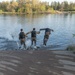 Army Reserve Best Medic Competitors go for a swim