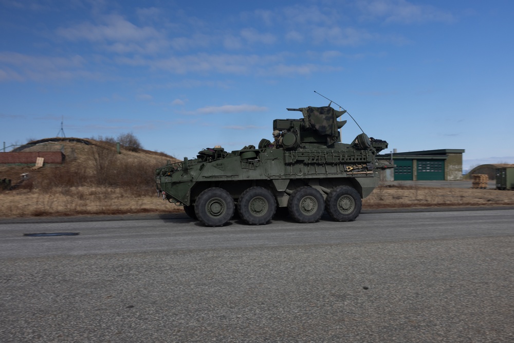U.S. Marines Conduct a Joint Convoy with U.S. Army in Norway