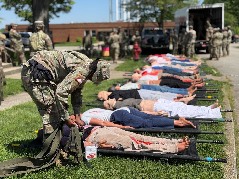From Transit to Triage: Soldiers practicing urban decontamination operations