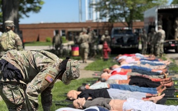 From Transit to Triage: Soldiers practicing urban decontamination operations