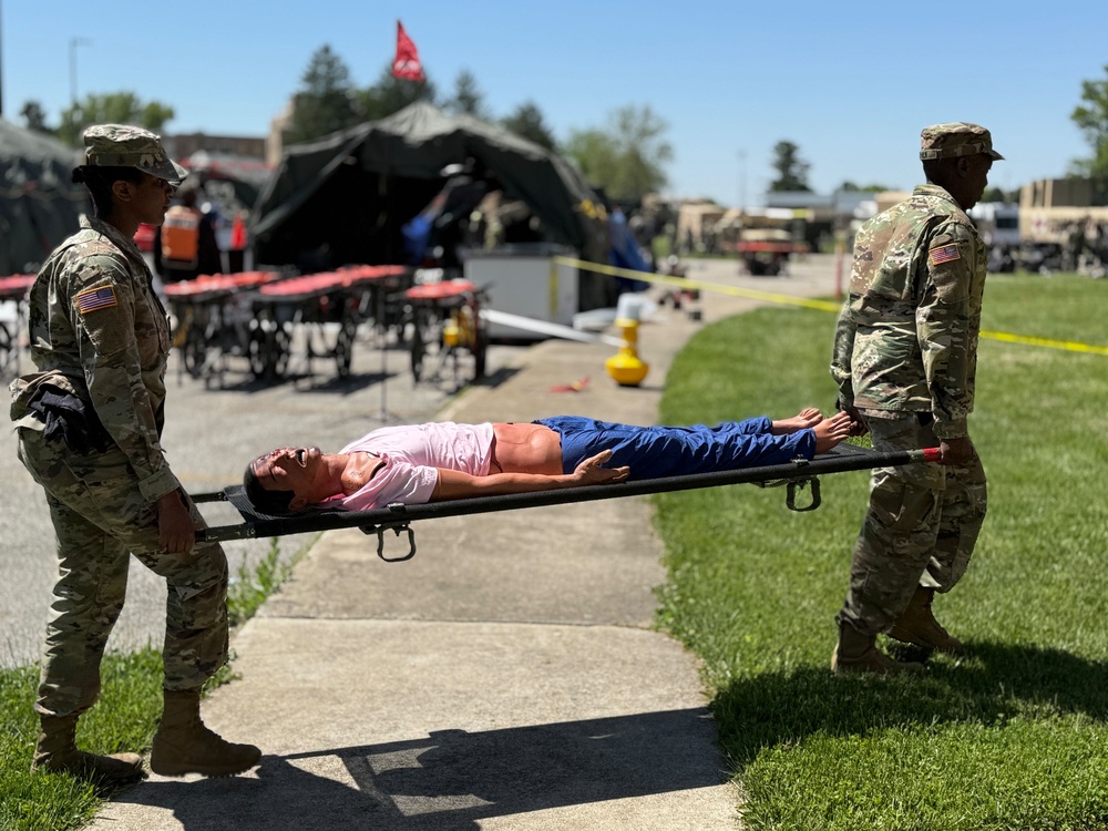 From Transit to Triage: Soldiers practicing urban decontamination operations