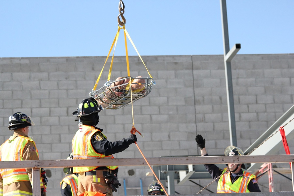 Firefighters perform technical rescue