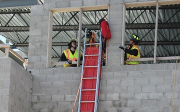 Firefighters perform technical rescue